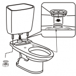 Lắp két nước vào thân bồn cầu