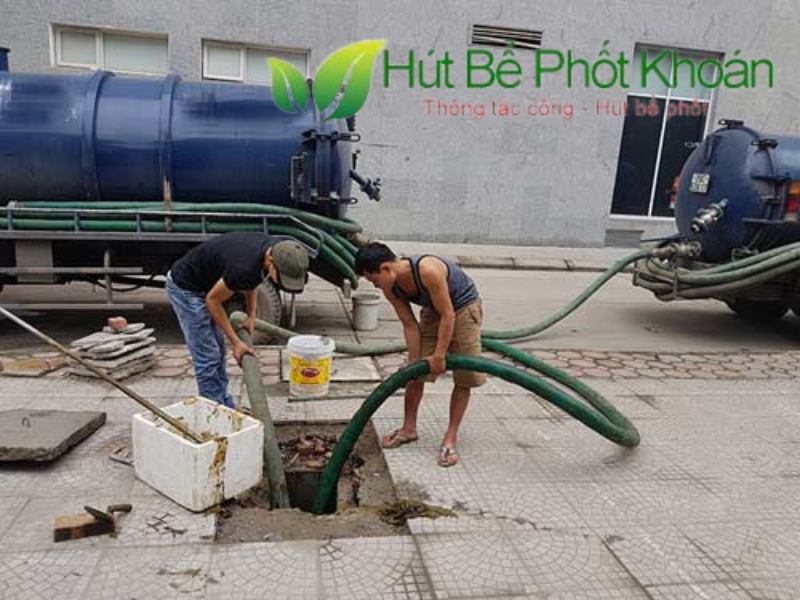 Hút bể phốt quận ba đình