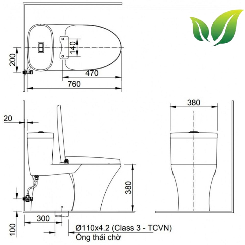 Cách lắp đặt bồn cầu inax tại nhà mà không cần thợ 19 Kích thước bồn cầu INAX tiêu chuẩn.