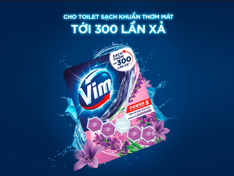 Cách sử dụng viên tẩy bồn cầu tại gia đình 5 Viên vệ sinh bồn cầu Vim.