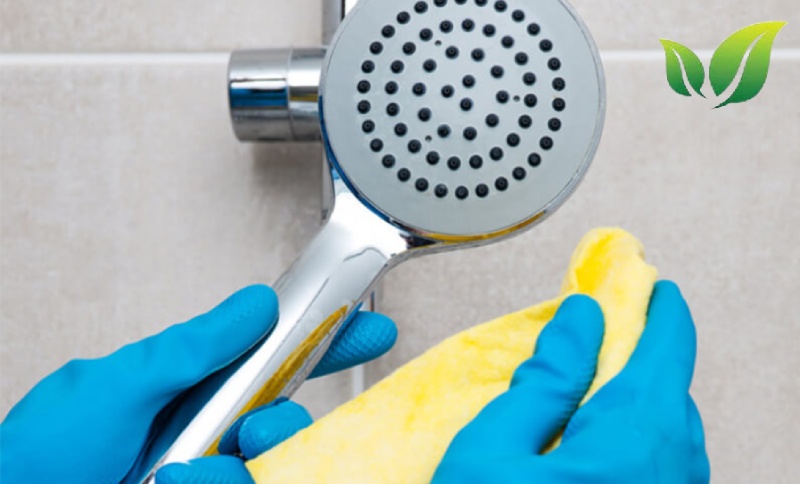 Cách vệ sinh nhà tắm dễ dàng nhất tiện nhất cho các mẹ 13 Vệ sinh vòi hoa sen.